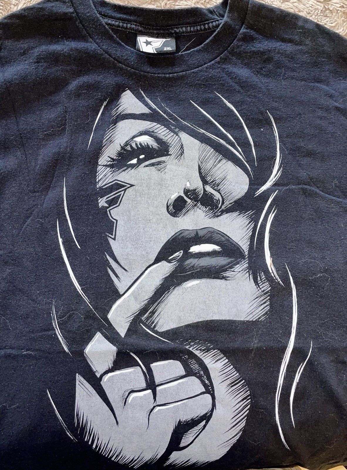 FAMOUS Stars & Straps Sexy Woman Face Logo Tattoo XXL Black MINT Rare gallery