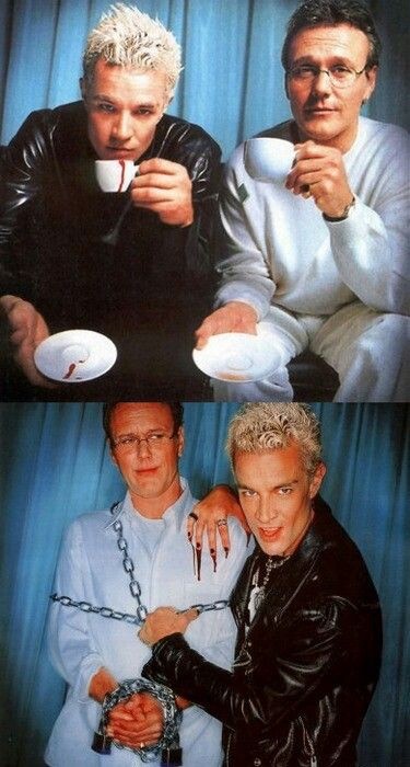 Buffy the Vampire Slayer T-Shirt ✩ SPIKE + GILES! British Bromance ♡ Funny! 90s! gallery