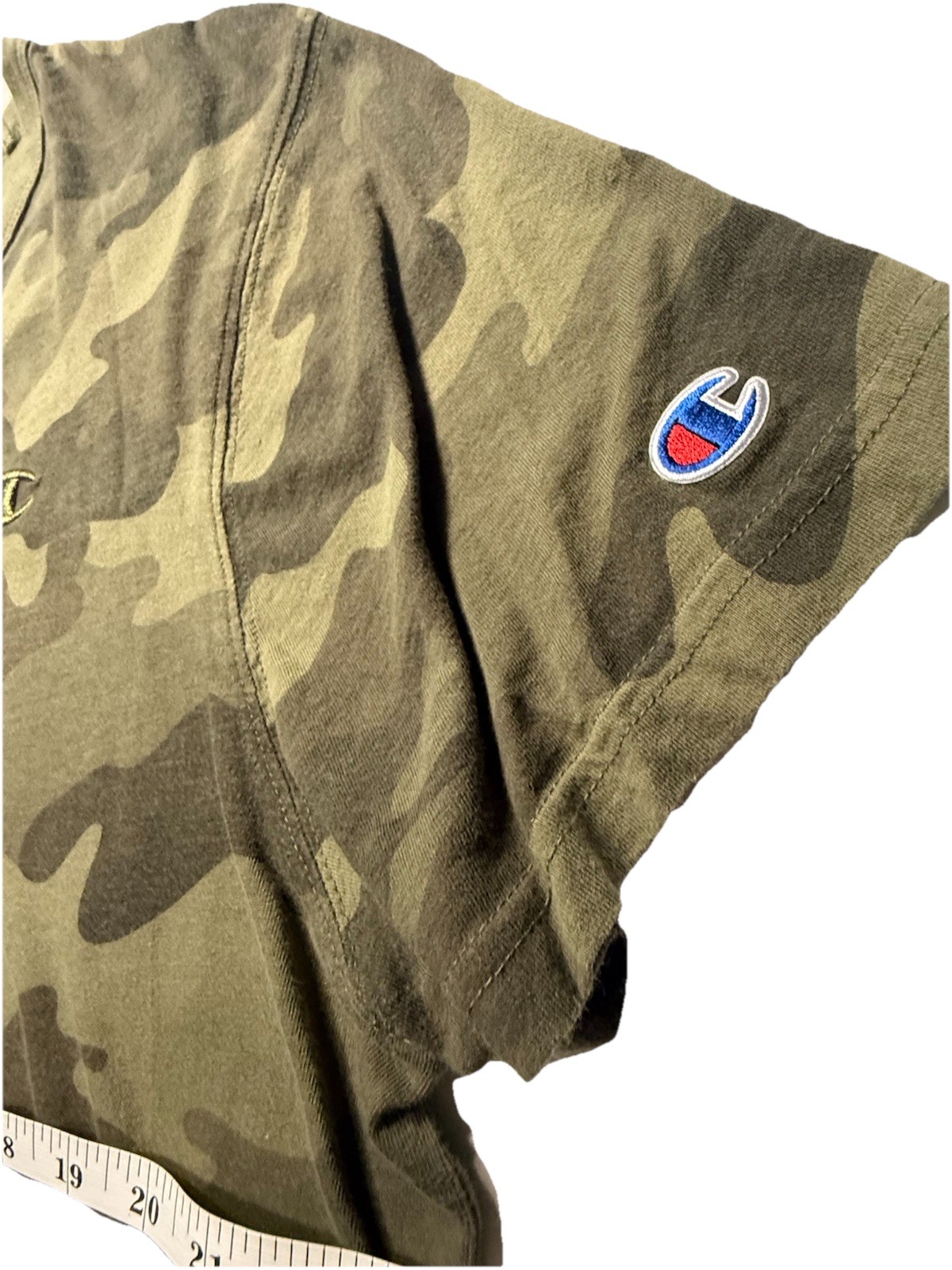 Champion Camo T Shirt Men’s XL Green Military Short Sleeve Logo Cotton Tee gallery