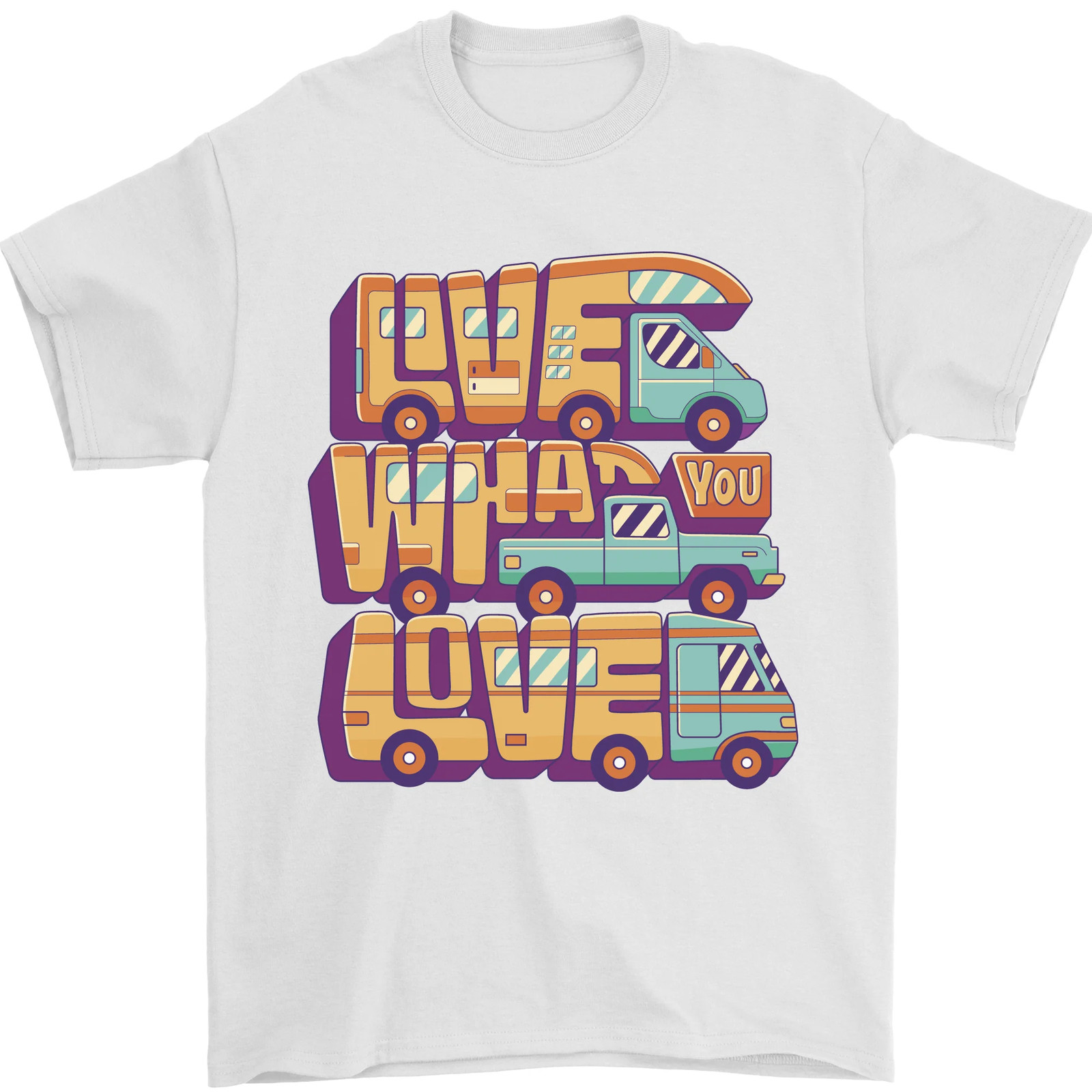 RV Live What You Love Motorhome Caravan Mens T-Shirt 100% Cotton gallery