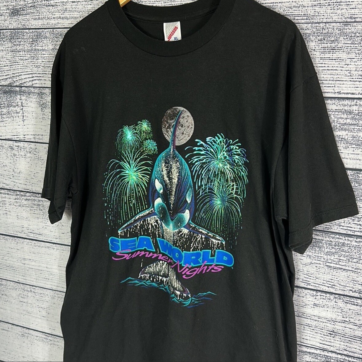 Vintage Sea World Summer Nights Orca Tee Shirt XL Animal Ocean gallery