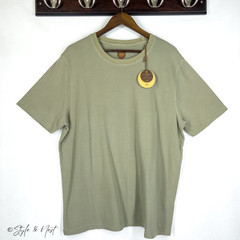 Common People Waffle Knit Tee XL Sage Green Cozy Ribbed Coastal