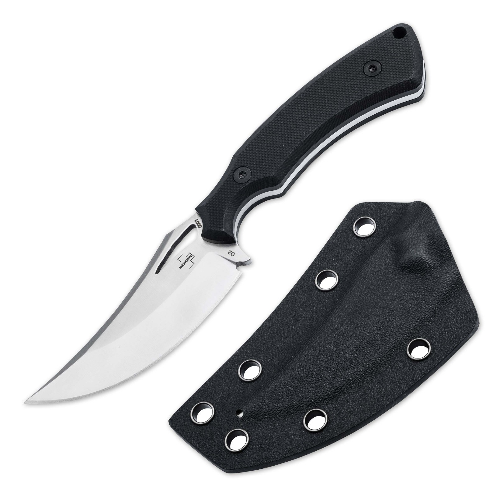 BOKER PLUS Tavros Tactical Neck Knife 2.76″ D2 Blade G10 Kydex Black 02BP0007