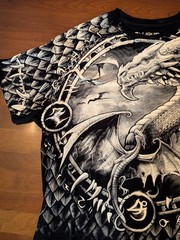 NWT Liquid Blue Dragon Dreamcatcher Men’s XL Black & White Graphic Print Tshirt
