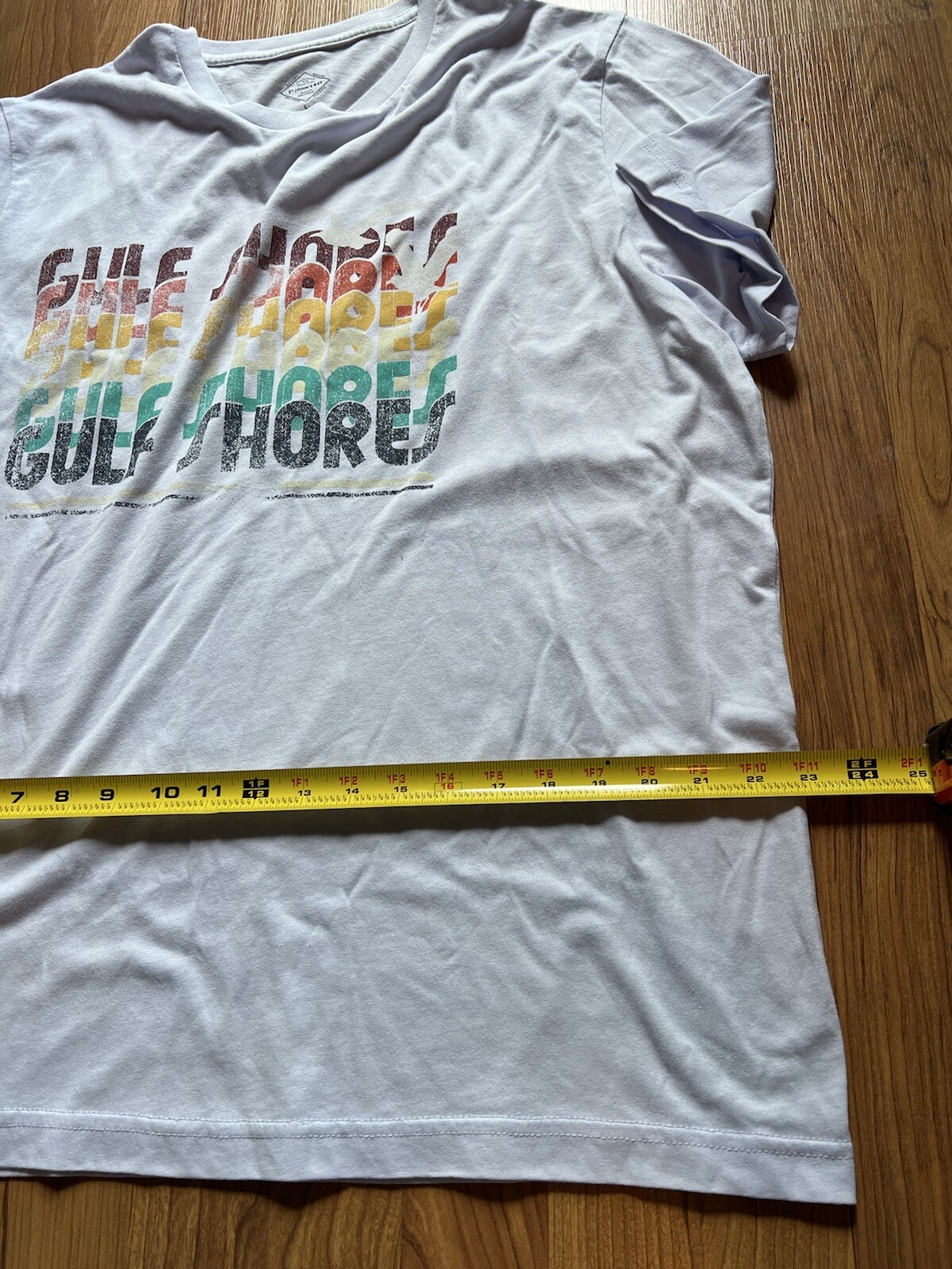 Mens St. Johns Bay Gulf Shores White Tee T-Shirt Rainbow Size L gallery