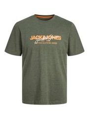 Jack & Jones 3 Pack JJALVIS Crew Neck T-Shirts – Green/Blue/Charcoal