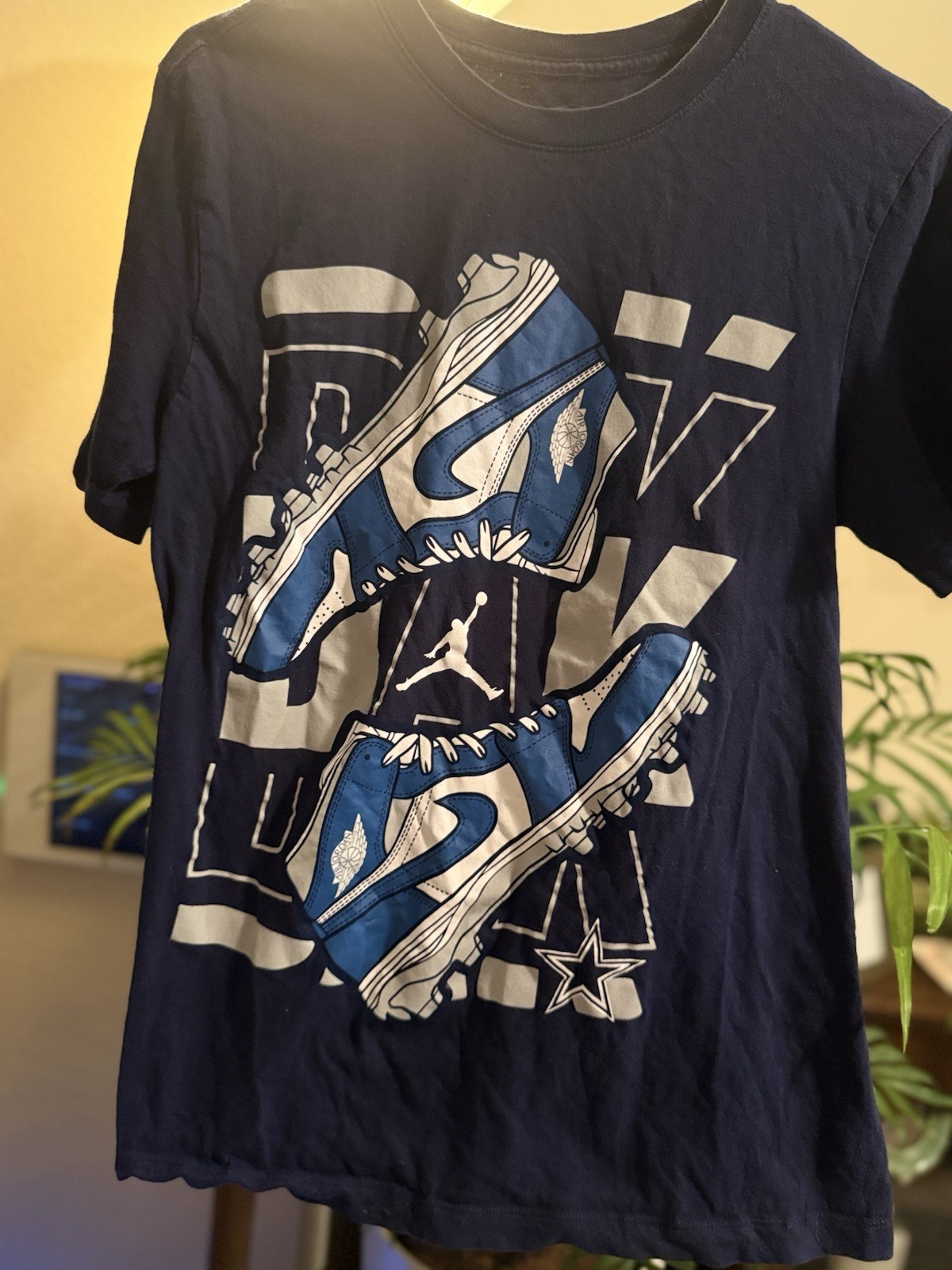 Nike Nike Tee Men’s Blue Cotton Jersey Jumpman Logo Graphic Crew Neck Tee L