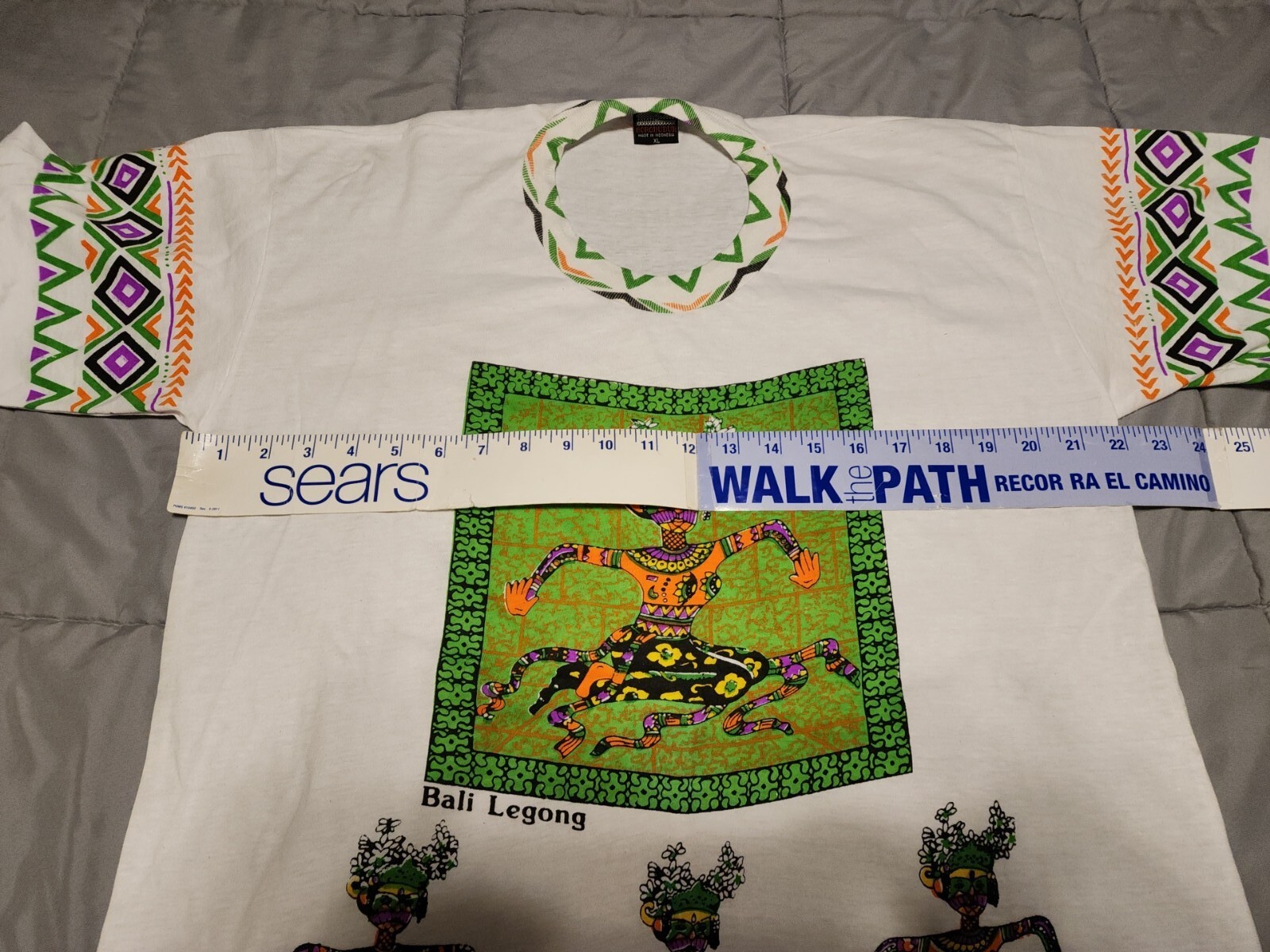 Borobudur Bali Legong Indonesia Aztec Souvenir Tshirt Size XL NWOT gallery
