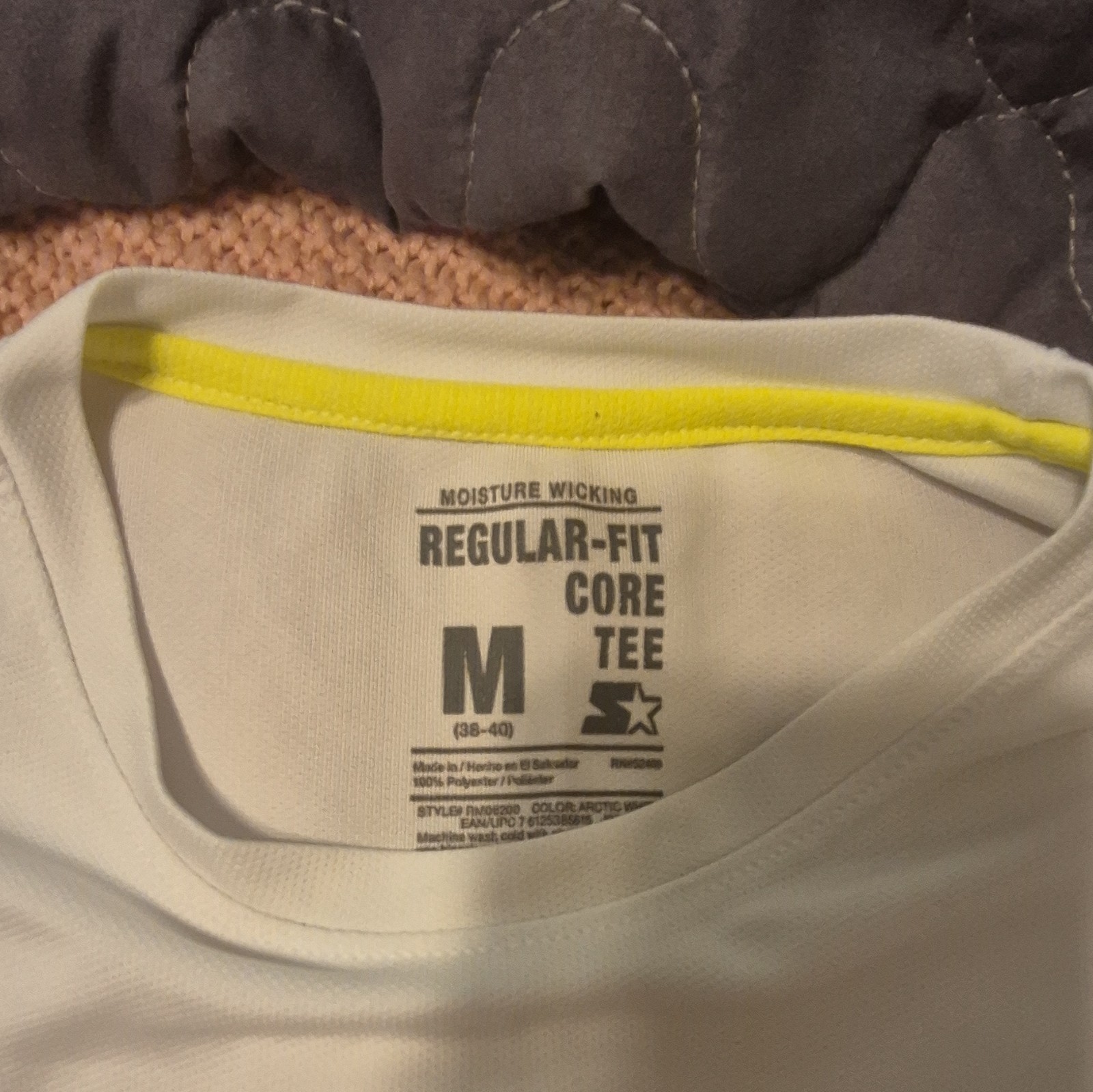 Starter Core Tee Regular Fit Moisture Wicking Crew Neck T-Shirt White M gallery