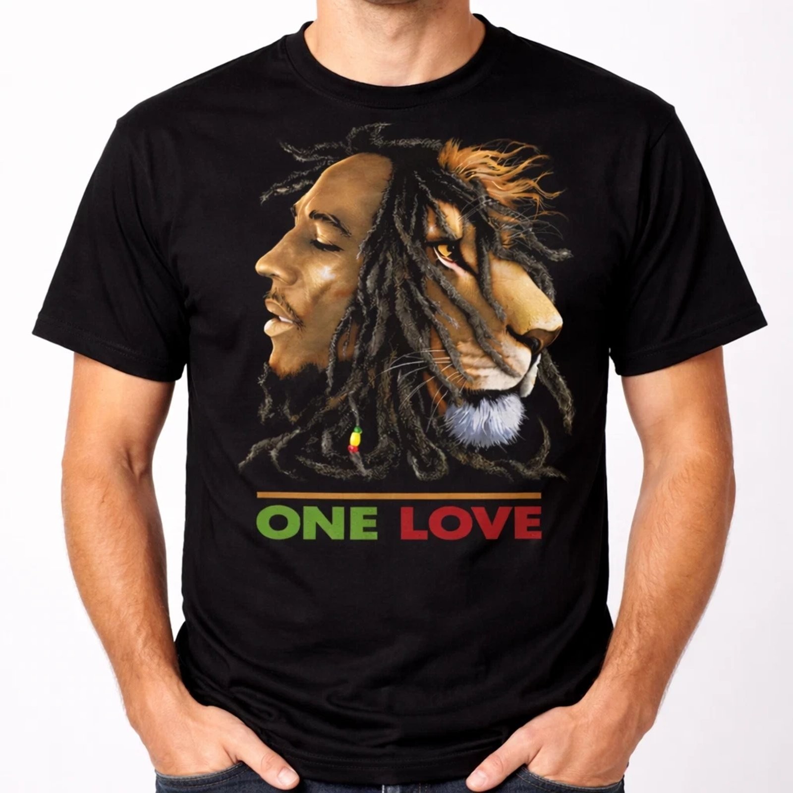 Bob Marley Lion Reggae Rock Band T-Shirt Mens Unisex Vintage Graphic Tee gallery