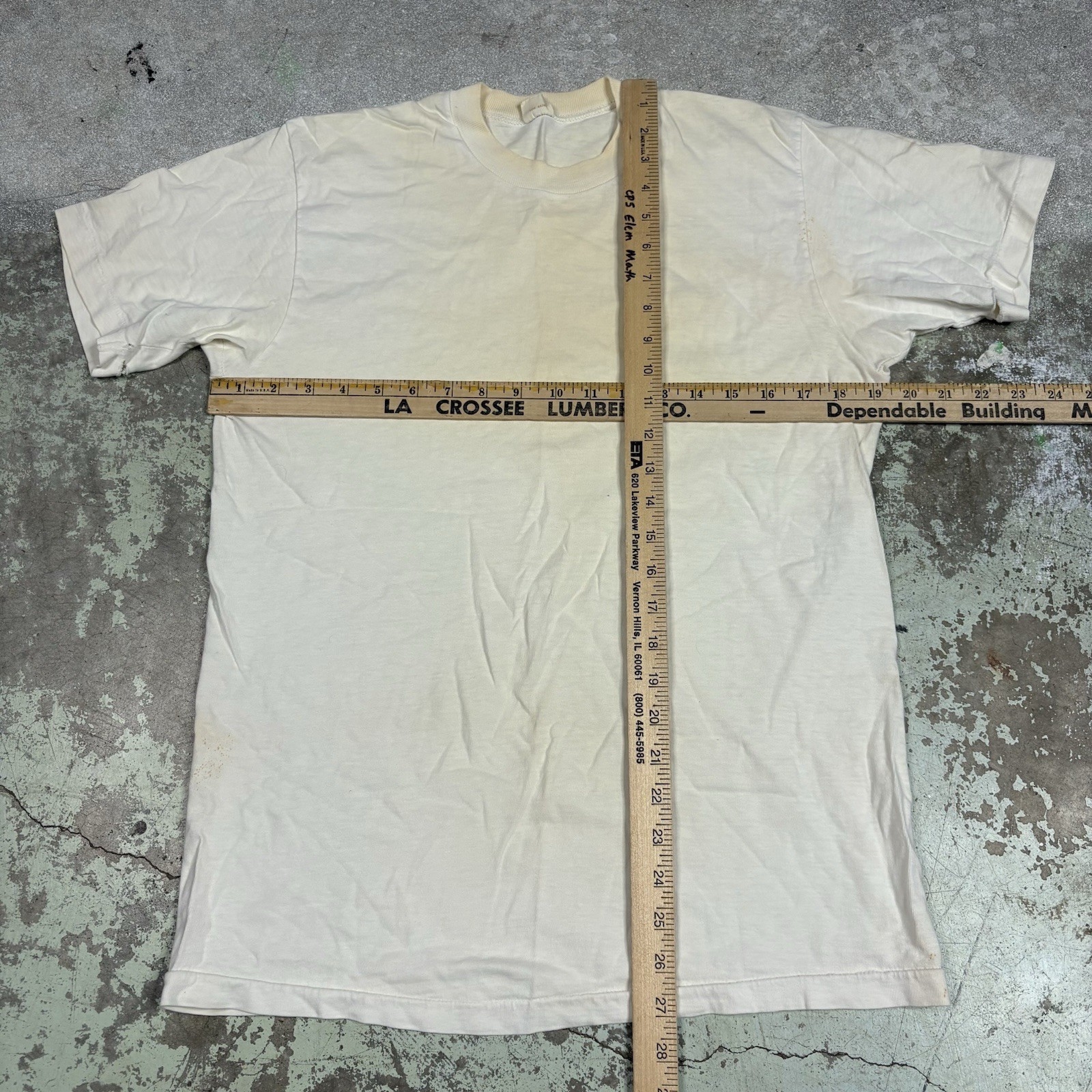 Vintage 70s Jcpenny Blank White Shirt Towncraft Polycotton Single Stitch Size M gallery