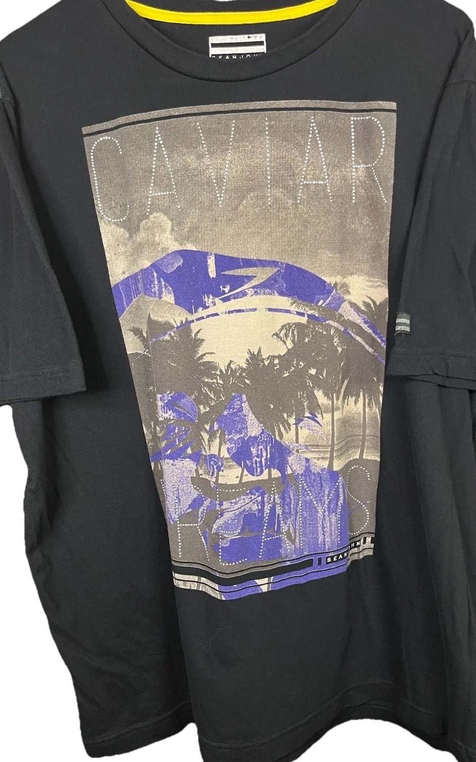 Y2K Sean John Caviar Dreams Bling Graphic T Shirt Hip Hop Streetwear Mens XL gallery