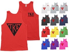 Tau Kappa Epsilon Fraternity Triangle Badge Bella + Canvas Tank Top TKE Shirt