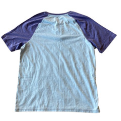 Flag & Anthem 3-Button Henley Short Sleeve Shirt Mens Medium M Blue NWT