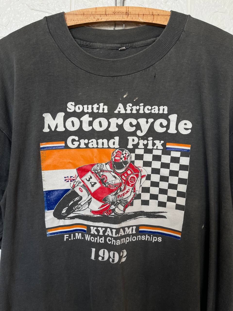 Vintage 1992 South African Motorcycle Grand Prix T-Shirt XL Kyalami FIM Schwantz gallery