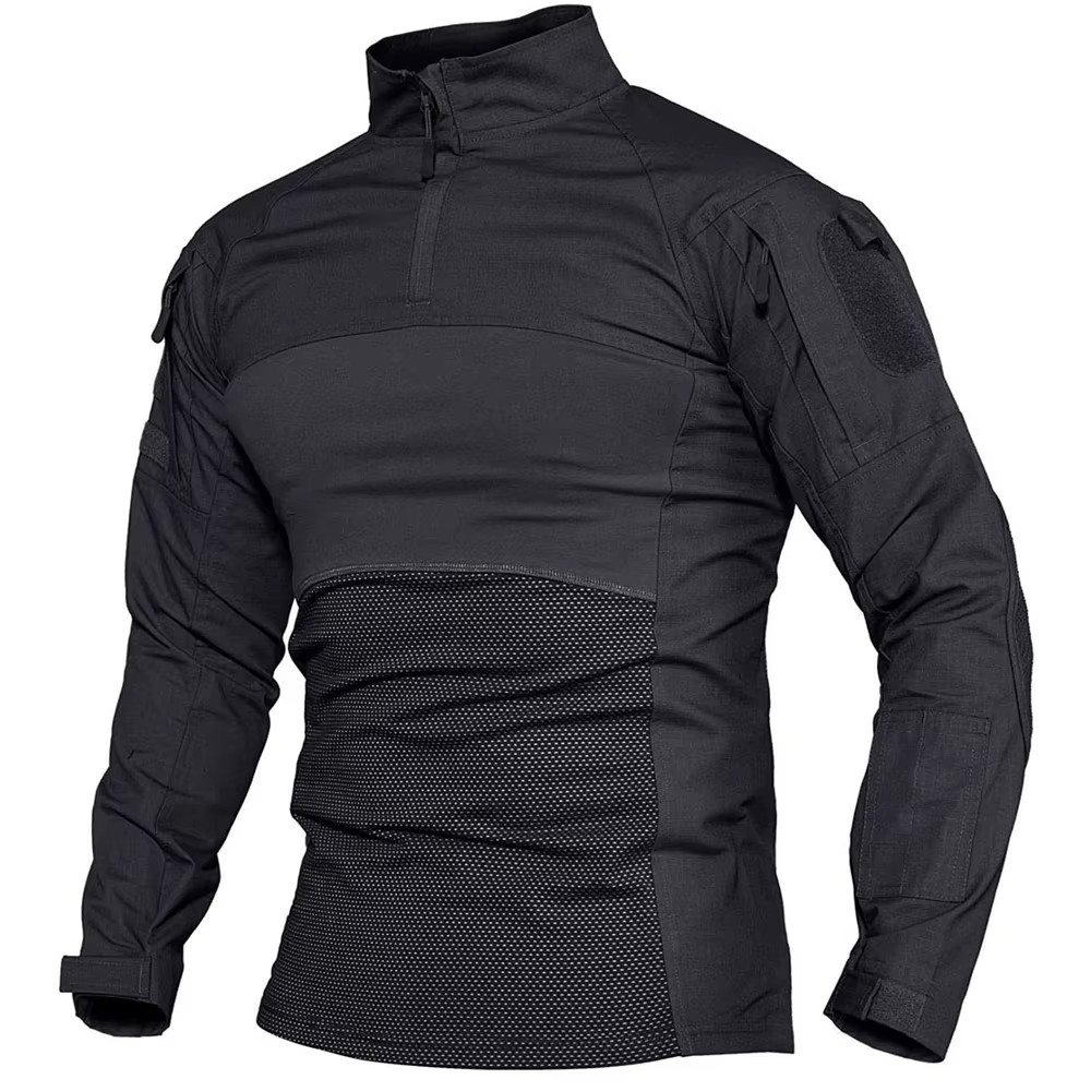 Mens Outdoor Long Sleeve Shirt 1/4 Zip Hiking Fishing Sweatshirt gallery