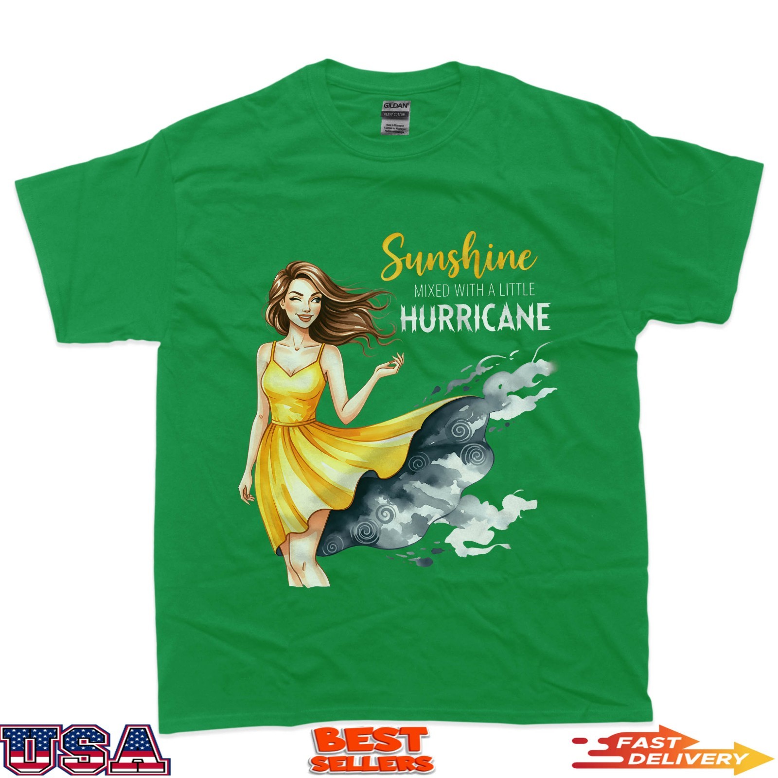 Sunshine Mixed With A Little Hurricane Confident Woman T-Shirt gallery