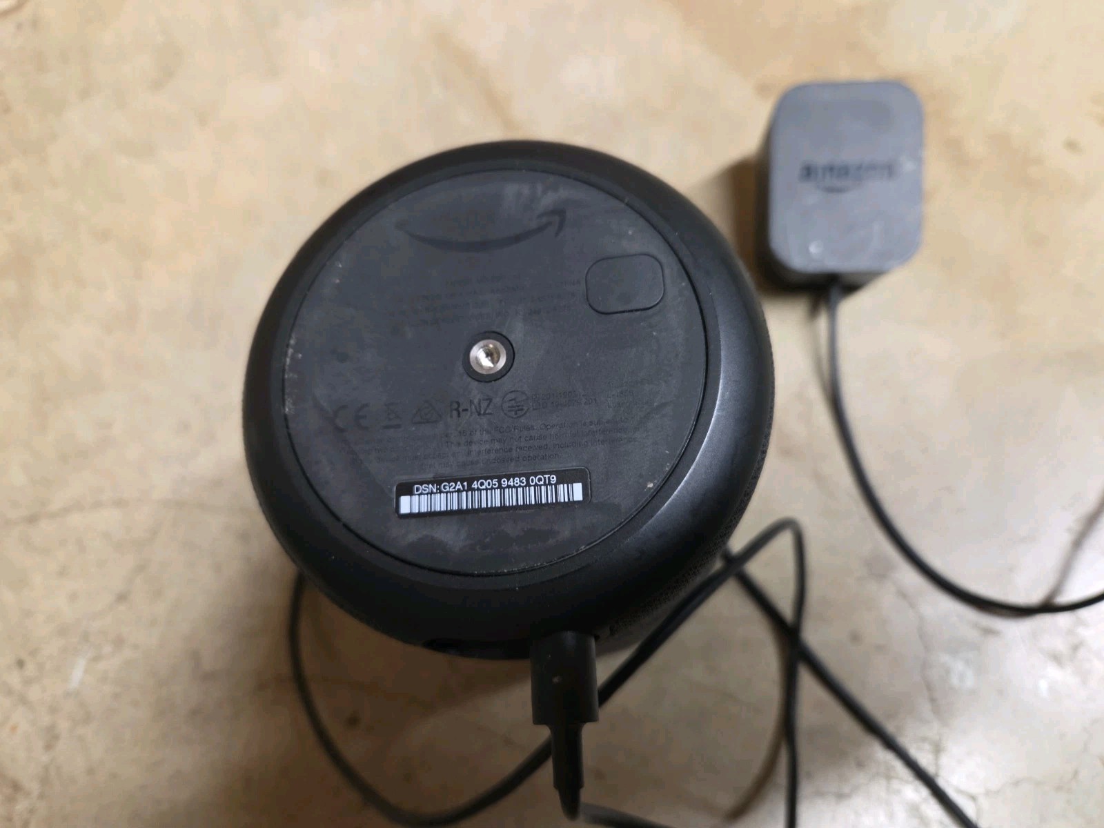 Amazon Echo 3rd Gen R9P2A5  Smart Speaker with cord  tested works free ship