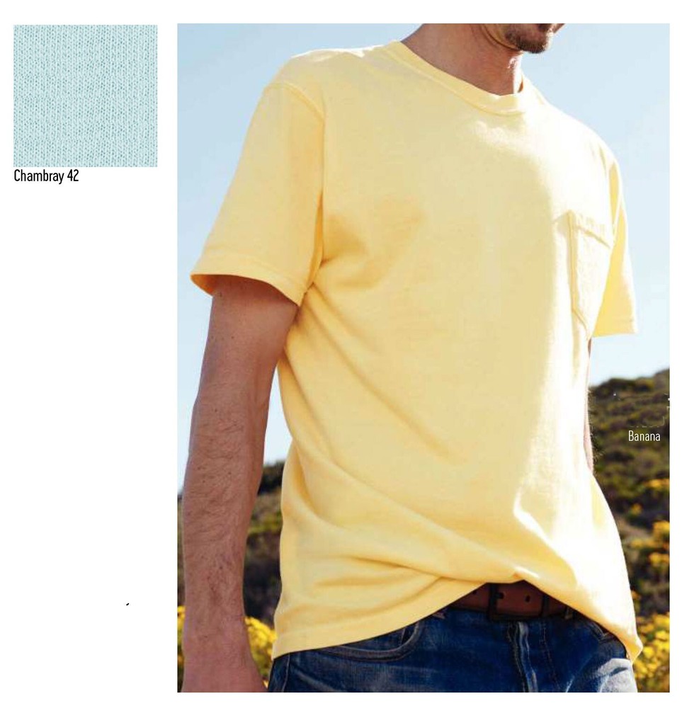 Comfort Colors pocket tees 6030 Chambray Size M
