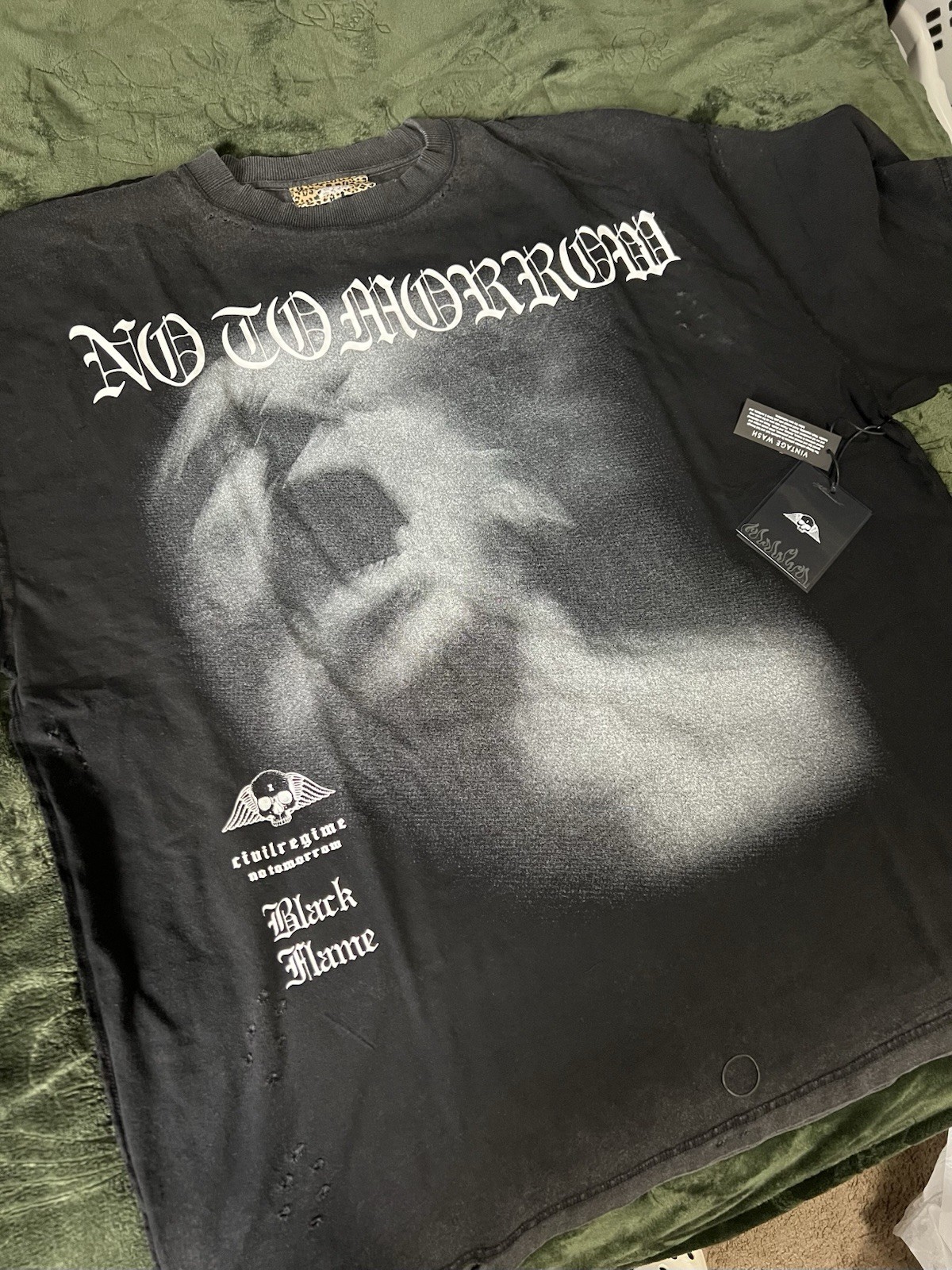 No Tomorrow x Civil Regime - Pain FMR Ripped Oversized Vintage - Size 3xl - NWT gallery