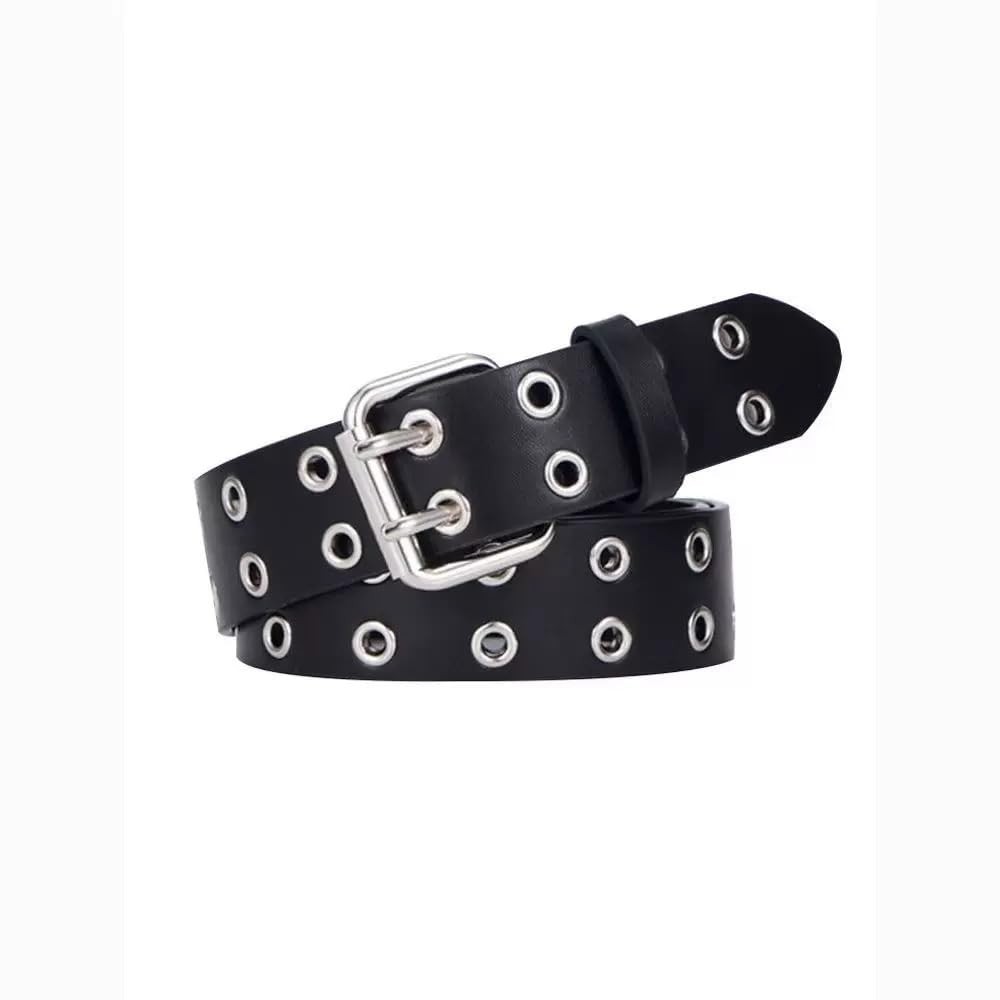 Black Studded Belt Punk Belt Rock Rivet Belts with Bright Pyramid Studded bel... gallery