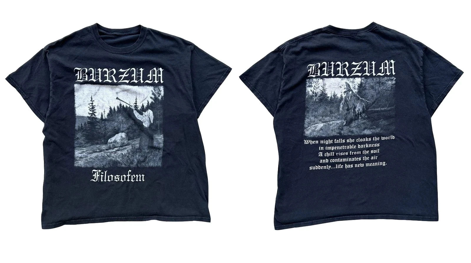 NEW 00s 1Burzum Filosofem Promo Punk Metal T-Shirt Reprint Unisex Size S-4XL