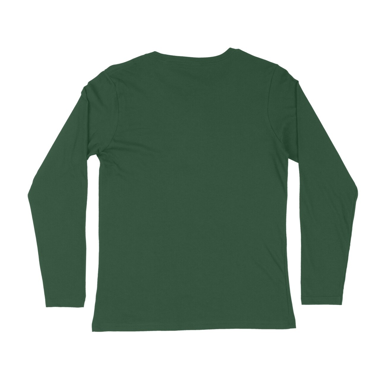 Round Neck Olive Green Color Mix Size Full Sleeve Casual Wear T shirt For Men gallery