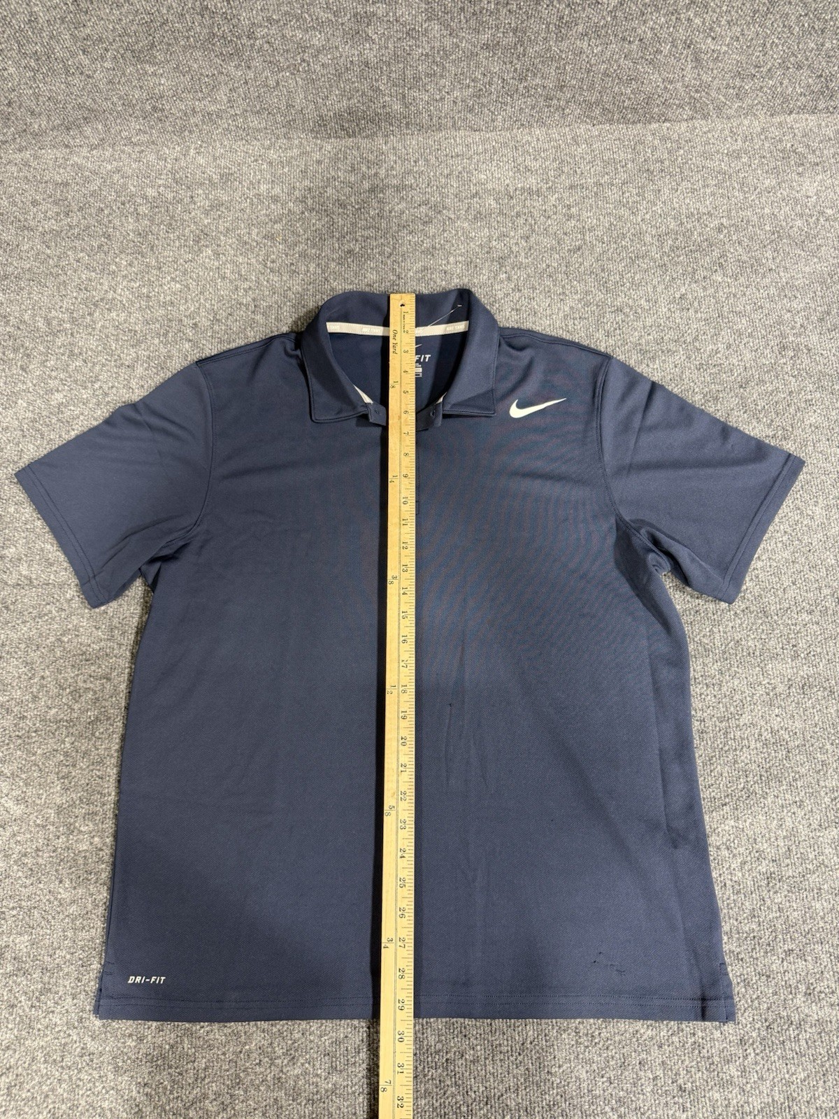 Nike Tennis Dri-FIT Polo Shirt Mens Large Blue Athletic Performance Golf gallery
