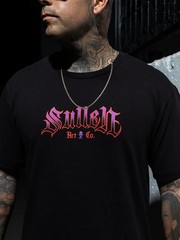 Sullen Men’s Red Reaper Short Sleeve Standard T-shirt Tattoo Art Colorful Tee