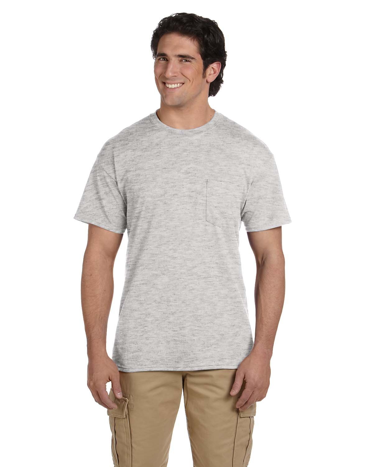 2 Pack Of Gildan G830 Adult 50/50 T-Shirt Pocket Short Sleeves DryBlend T Shirt
