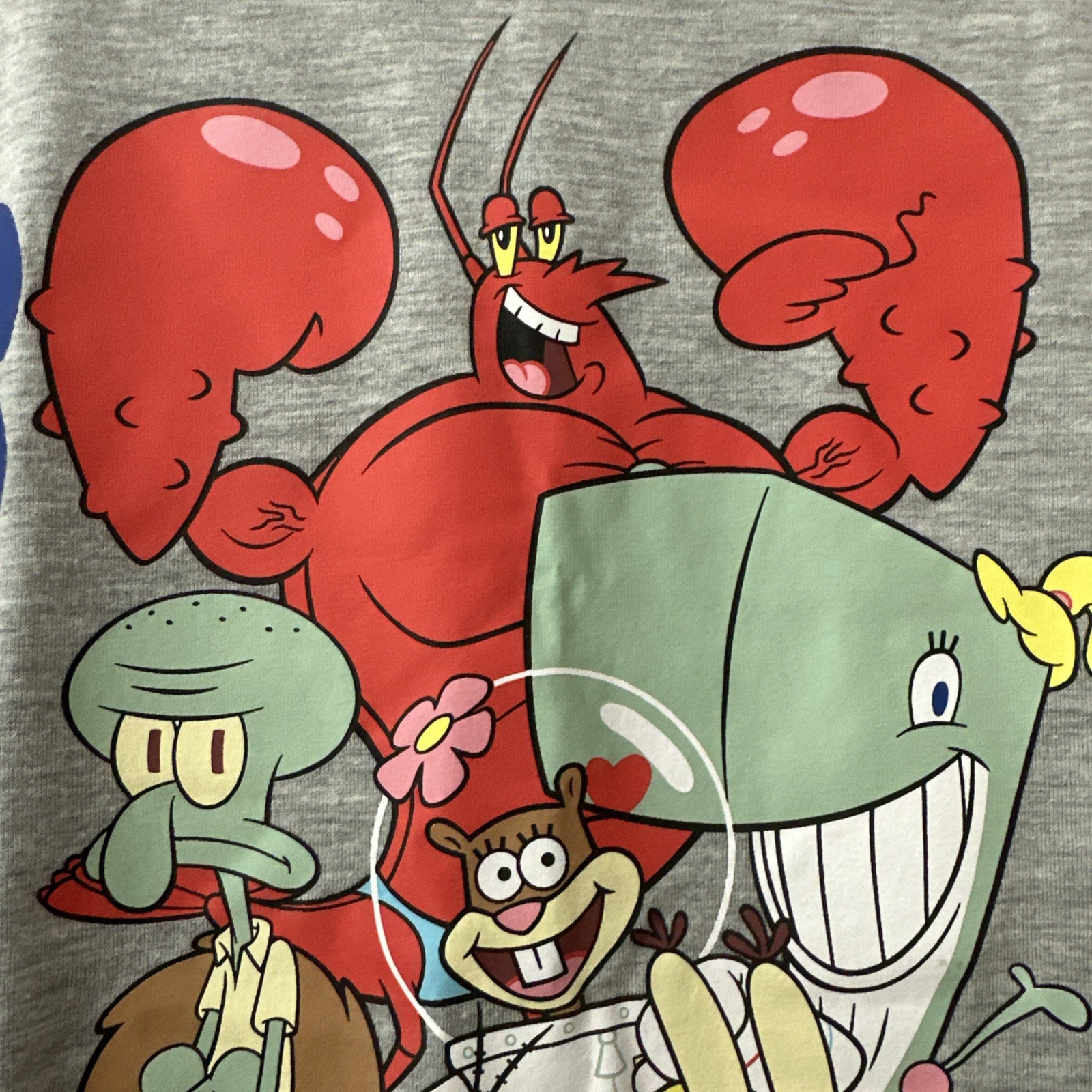 Sponge Bob Square Pants Graphic Tshirt with curved hem Grey cartoon nickelodeon gallery