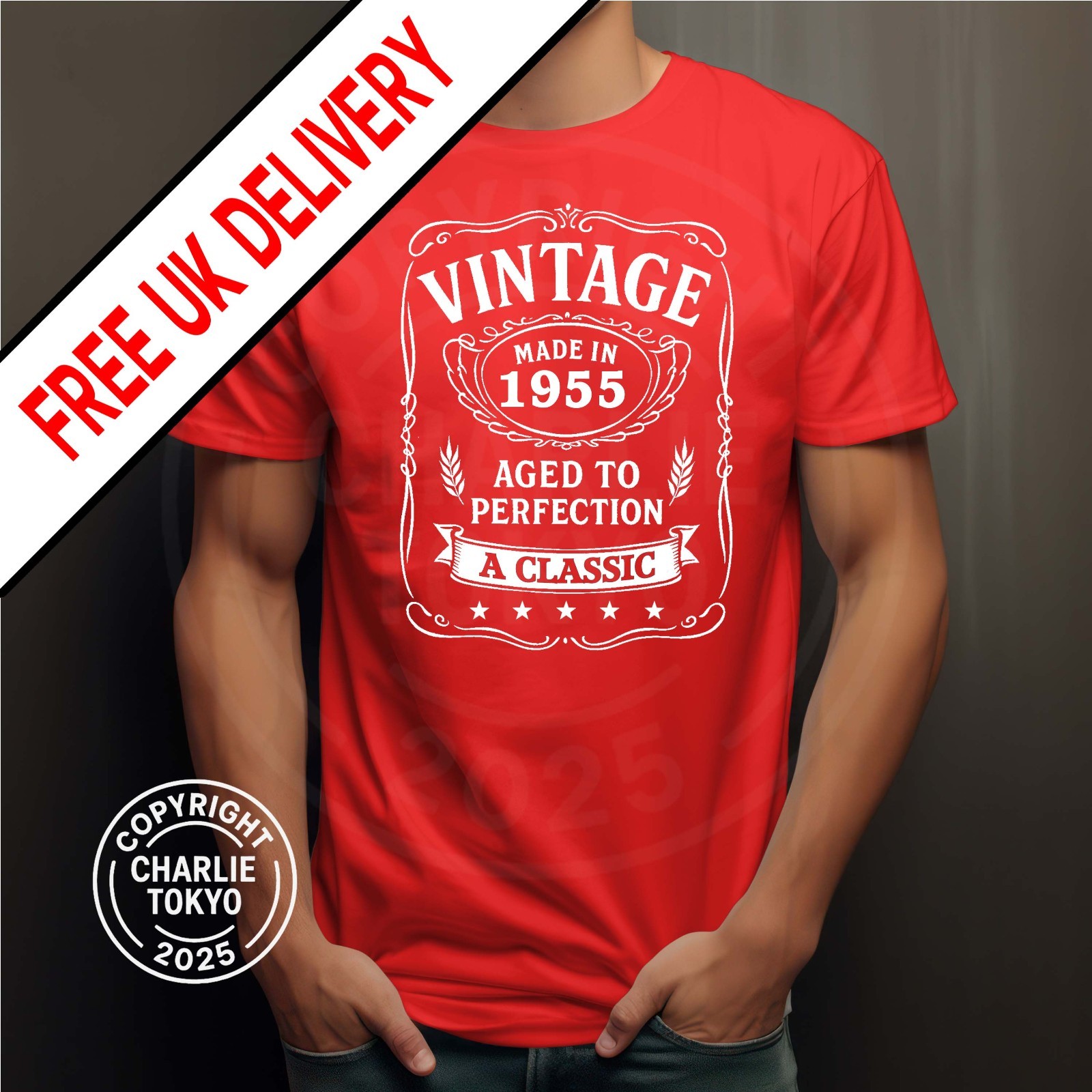 Mens 70th Birthday T Shirt 1945 Any Age any Year 40th 21st 30th 70th Gift Ladies gallery