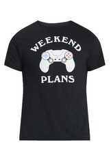 Men’s Weekend Plans Game Controller Black Graphic T-Shirt