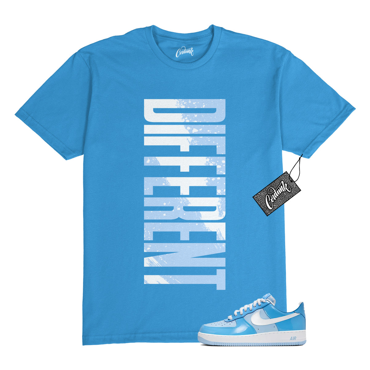 Air Force 1 Psychic Blue University Patent White LV8 T Shirt to Match DFRNT gallery