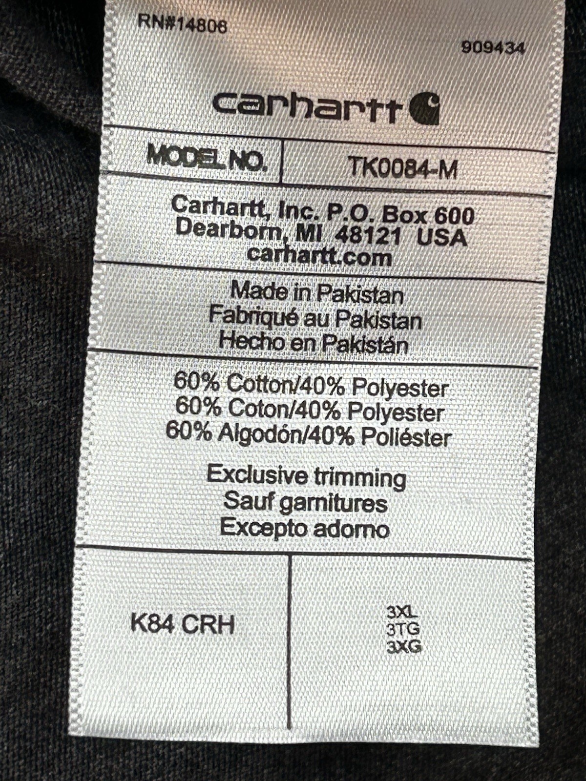 Carhartt Mens 3XL Short Sleeve Henley Loose Fit Work Wear 1 Pocket Construction gallery