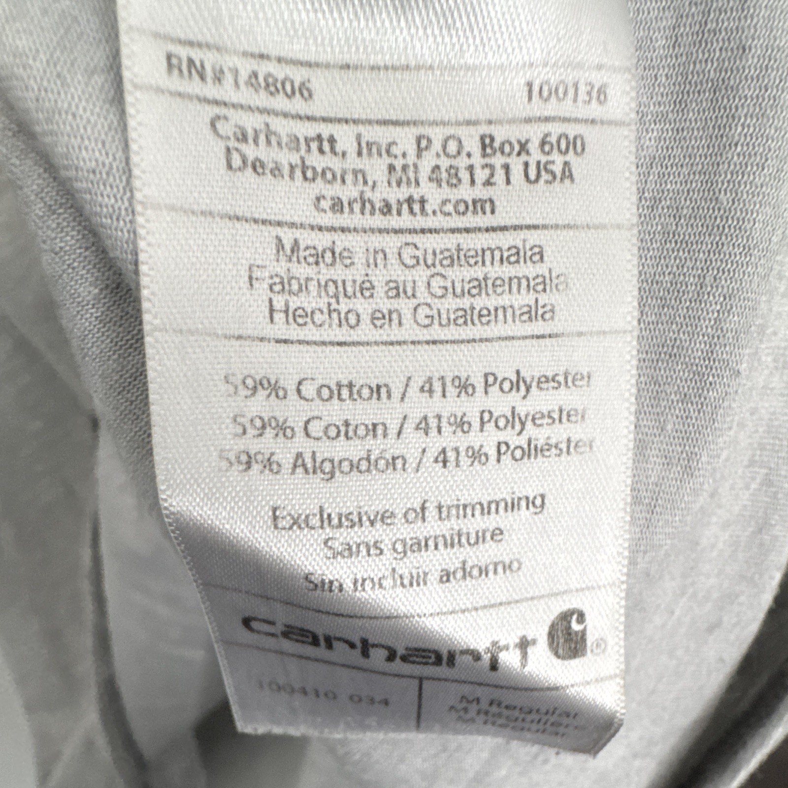 Carhartt Men's Gray Pocket Logo Crew Neck Short Sleeve Jersey Tee Shirt M gallery