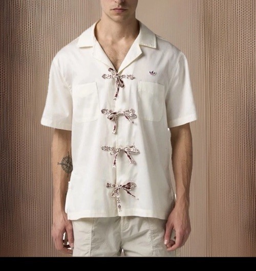Adidas X Clot Edison Chen Bowl Shirt Cream Limited Edition JP1599 Unisex Sz 2XS gallery