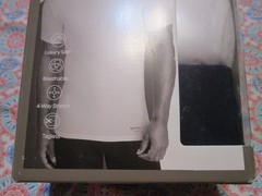 NWT-Tommy John Second Skin Crew Neck T Shirt 3 Pk-White/Black/Navy-SZ L-59.50