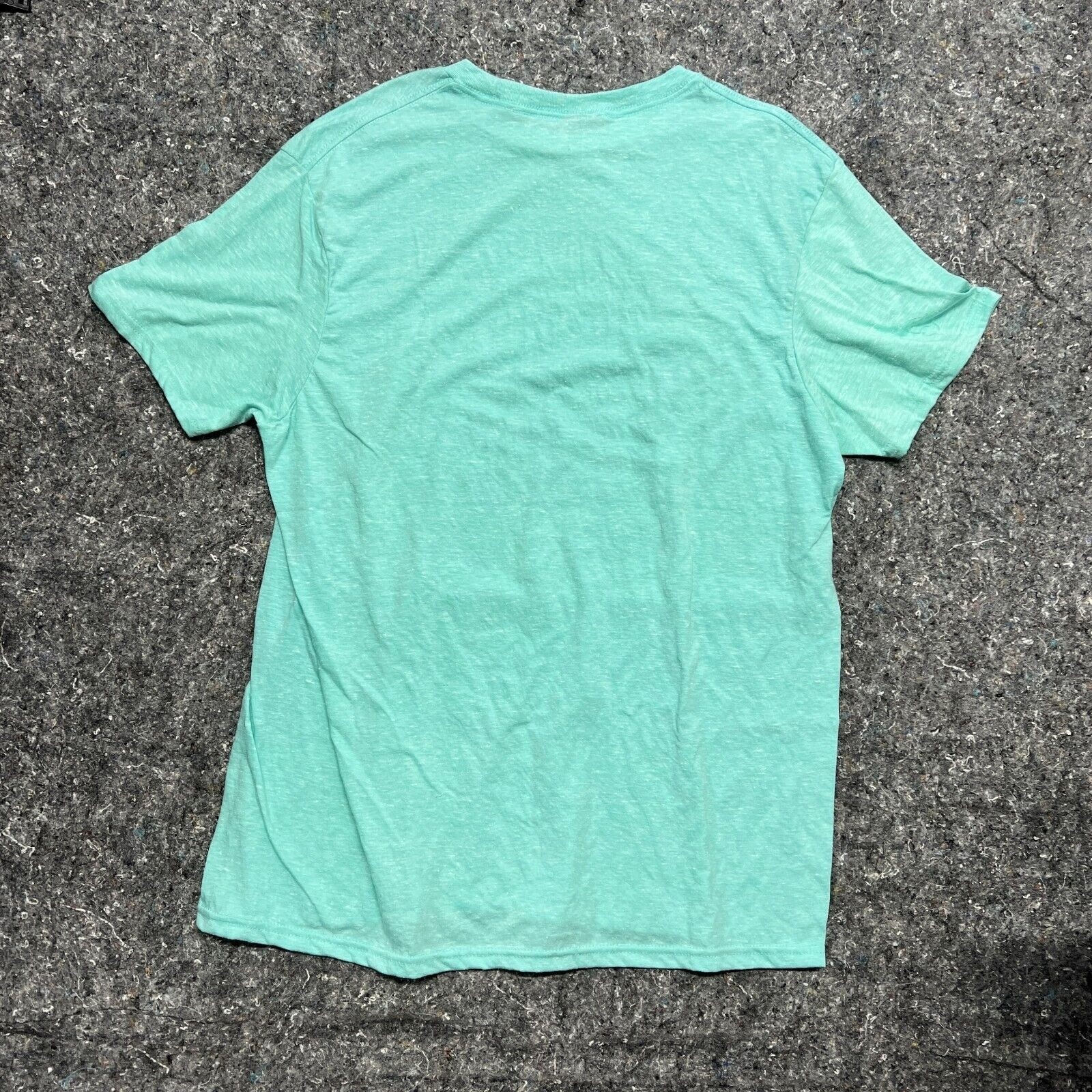 JEFF Mens Large Mint Green Heathered Short Sleeve Crew Neck Basic Tee Shirt gallery