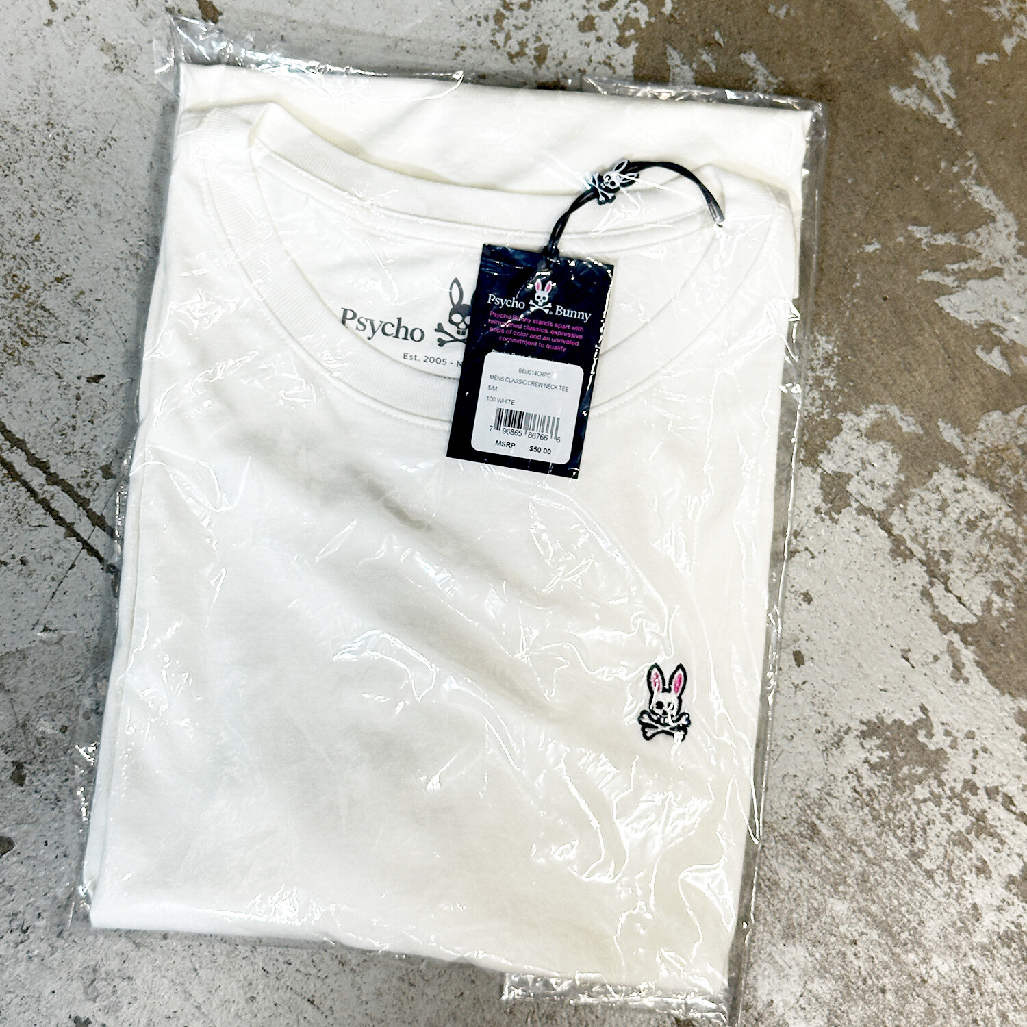 *NEW* Men Psycho Bunny CLASSIC CREW NECK TEE Whtie (B6U014CRPC 100), Sz SM - 2XL gallery