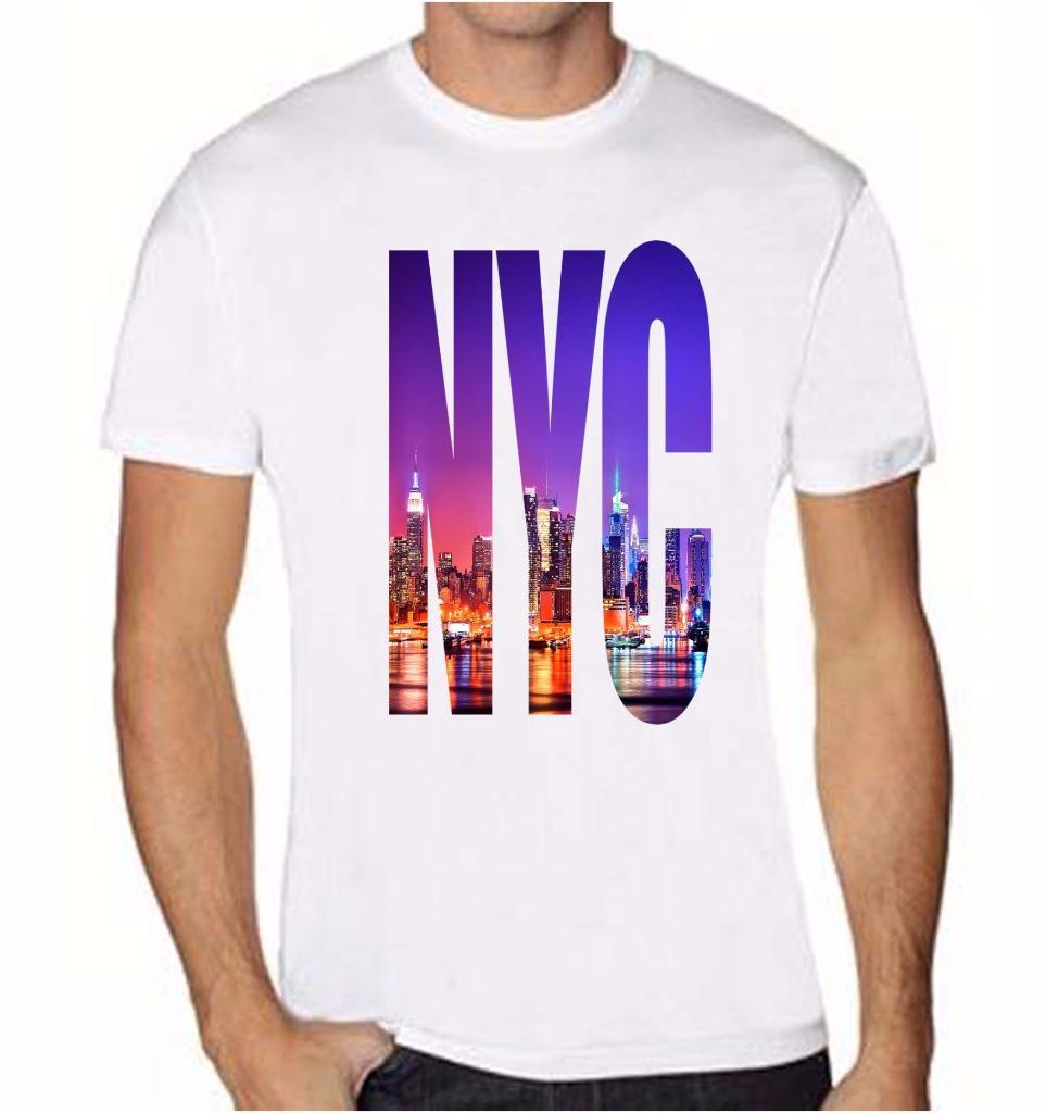 NEW MENS DIGITAL PRINTED NYC NEW YORK CITY LANDSCAPE GRAPHIC DESIGN T-SHIRT TEE gallery