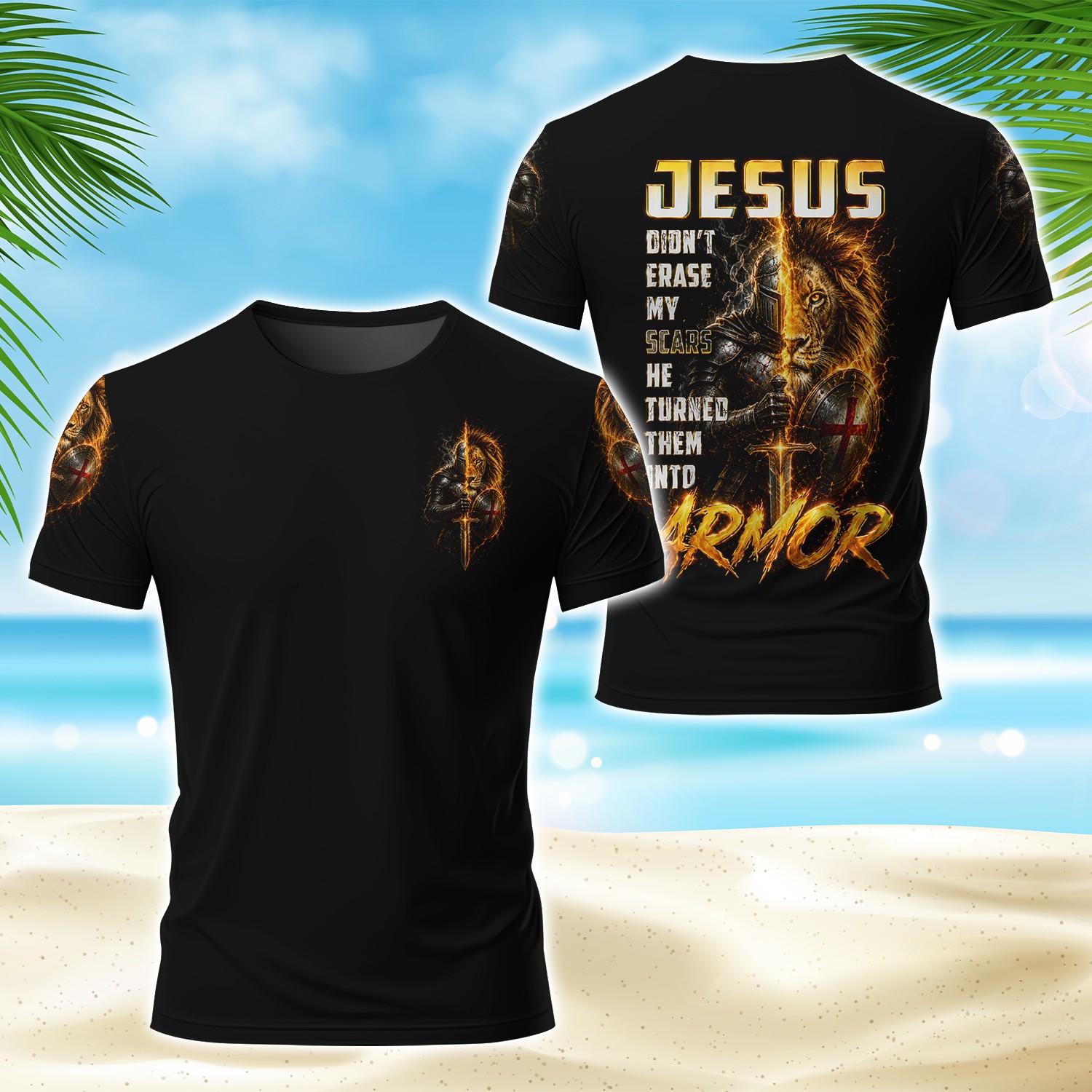 Custom Jesus Didn't Erase My Scars He Turned Them Into Armor 3D T-Shirt gallery