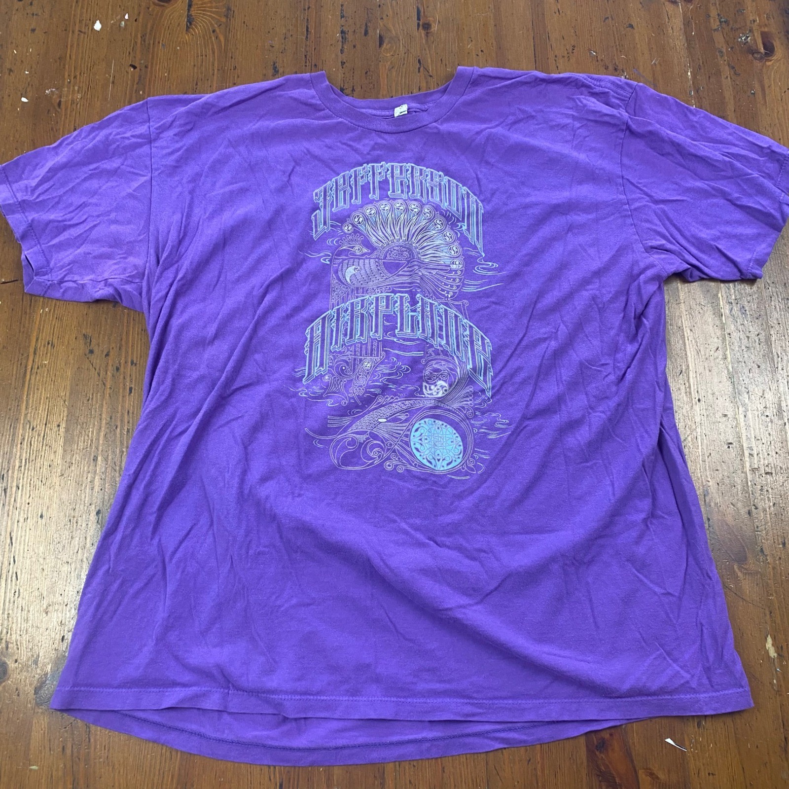 ALSTYLE Apparel Jefferson Airplane Band Activewear Purple Graphic T Shirt Men XL gallery