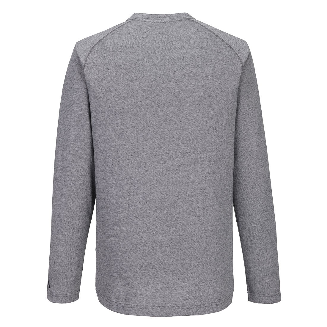 Portwest KA370 KA3 High Quality Cotton Long Sleeved Henley T-Shirt L/S Zoom Grey gallery