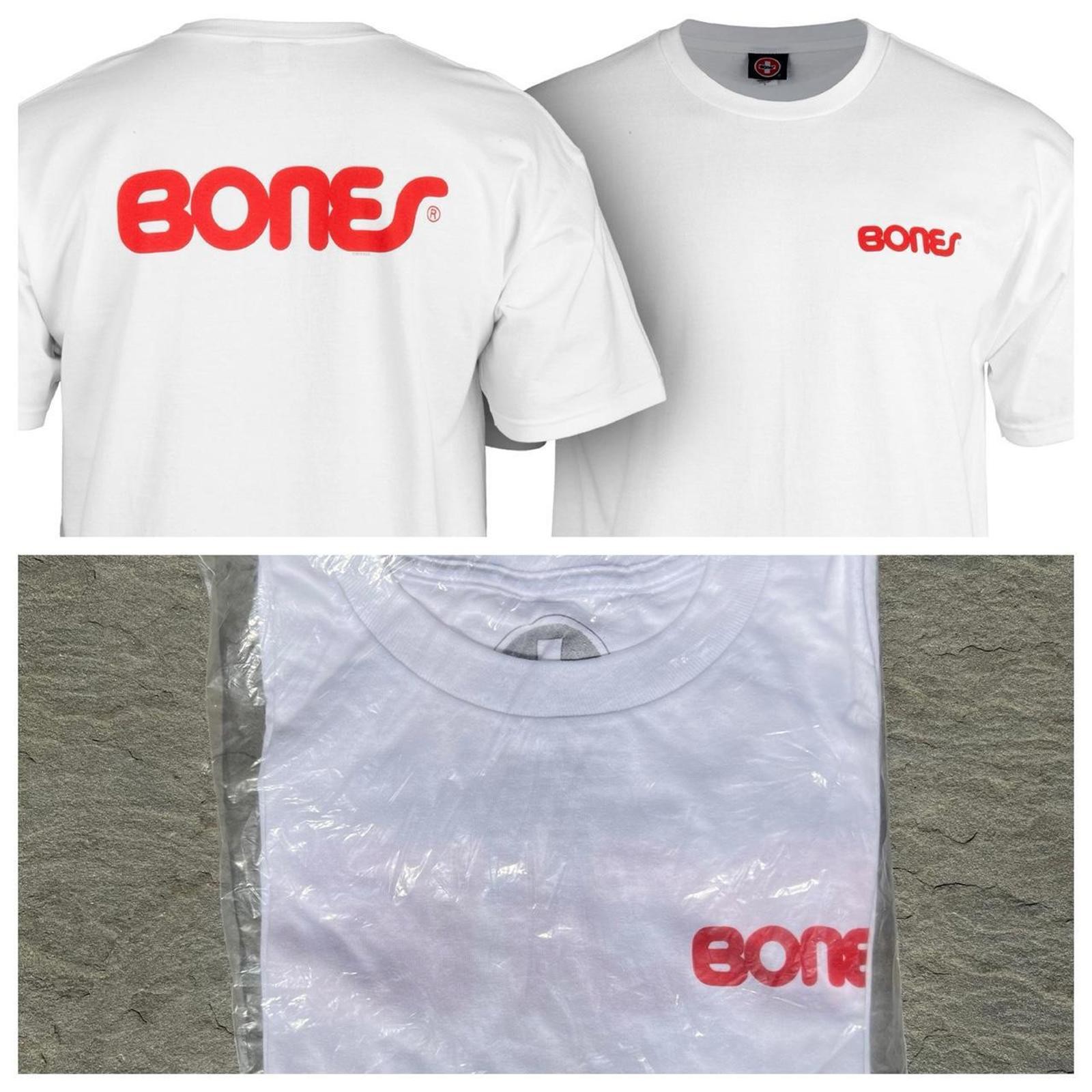NWT Bones Swiss White T-shirt Red Logos