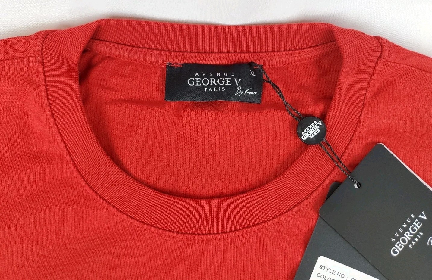 NWT Men's Avenue George V Paris Red Teddy Bear Rhinestone T Shirt Size XL gallery