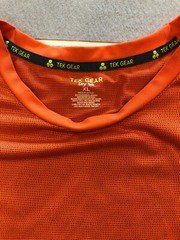 Tek Gear Shirt Men’s Extra Large Bright Orange Printed Activewear