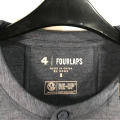 FOURLAPS Long Sleeve Radius Henley Shirt, Men’s Size S – Navy Heather