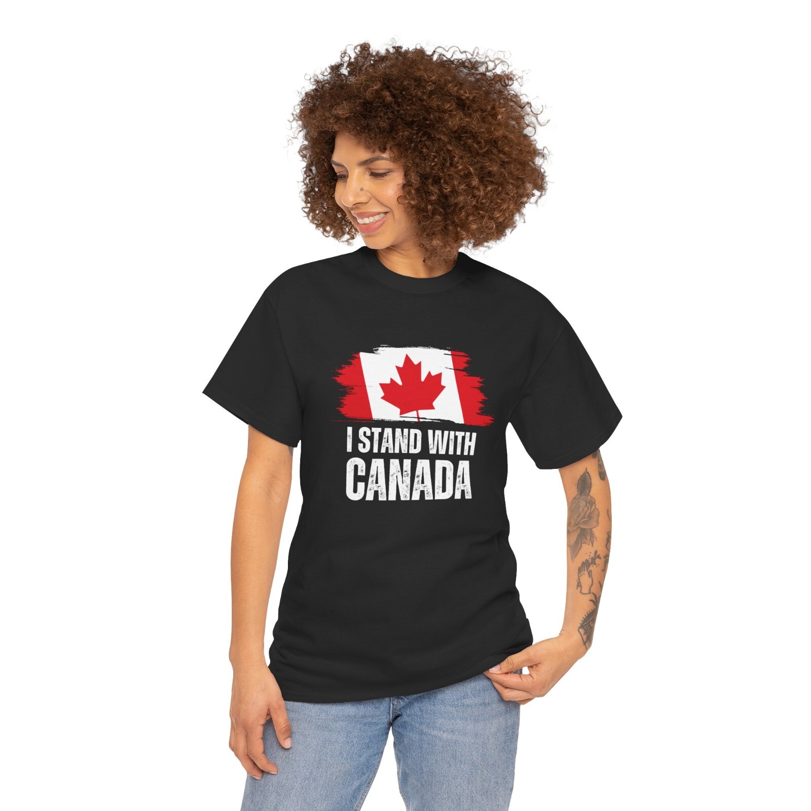 I Stand With Canada America Canadian USA Flag Unisex T-Shirt gallery