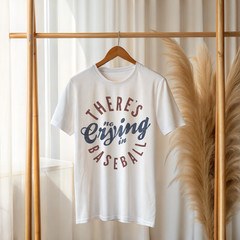 There’s No Crying in Baseball T-Shirt – Funny Sports Quote Tee for Baseball A134